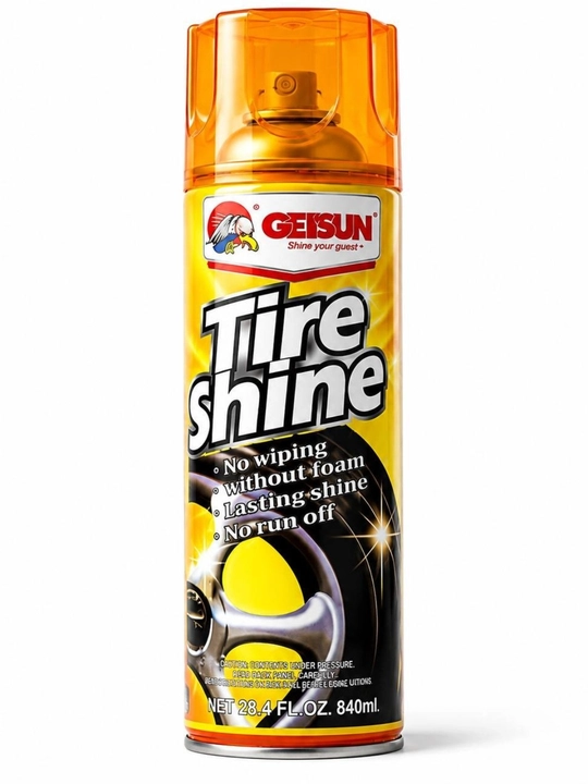 GETSUN Tire Shine 500 мл / 840 мл — shina qoraytiruvchi sprey, rezina uchun polirovka