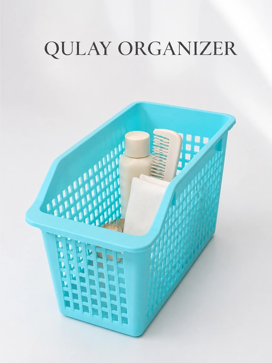 Plastik organizer savat, shkaf va javon uchun saqlash qutisi, katakli organizer