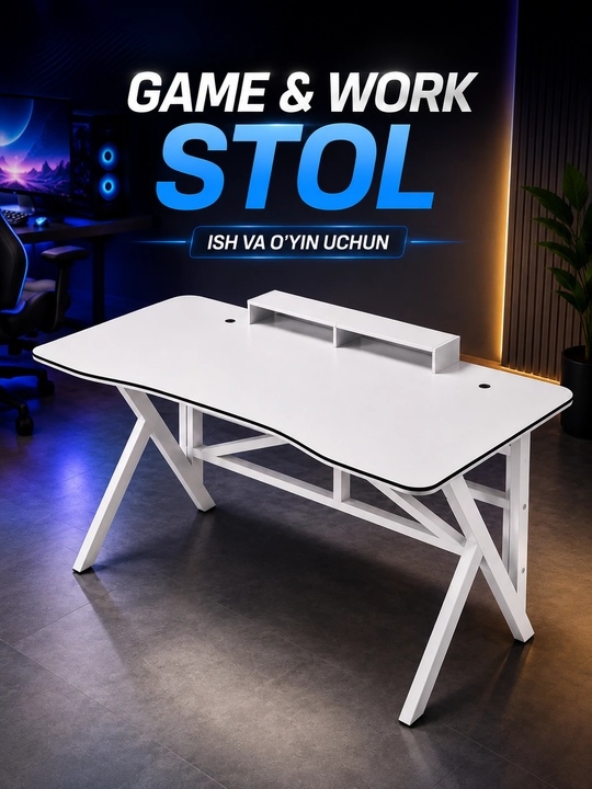 Kompyuter stoli, ustki javonli ish va dars uchun yozuv stoli, uy va ofis uchun - 