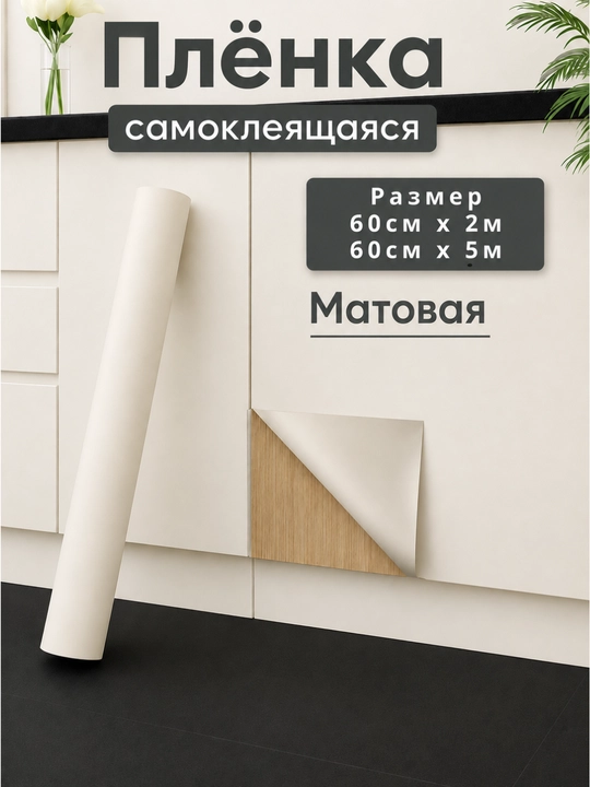 Mebel uchun o‘z-o‘zidan yopishuvchi plyonka matoviy - 