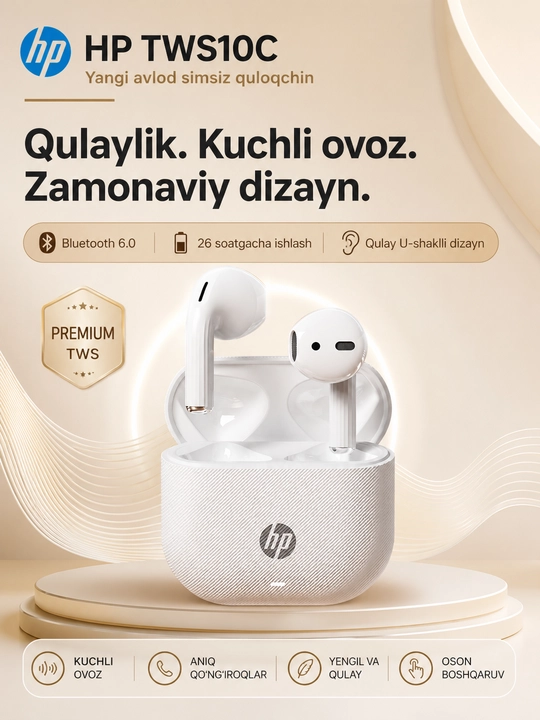 Hp naushnik, simsiz quloqchin, Bluetooth naushnik