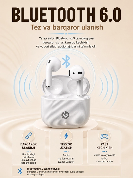 Hp naushnik, simsiz quloqchin, Bluetooth naushnik