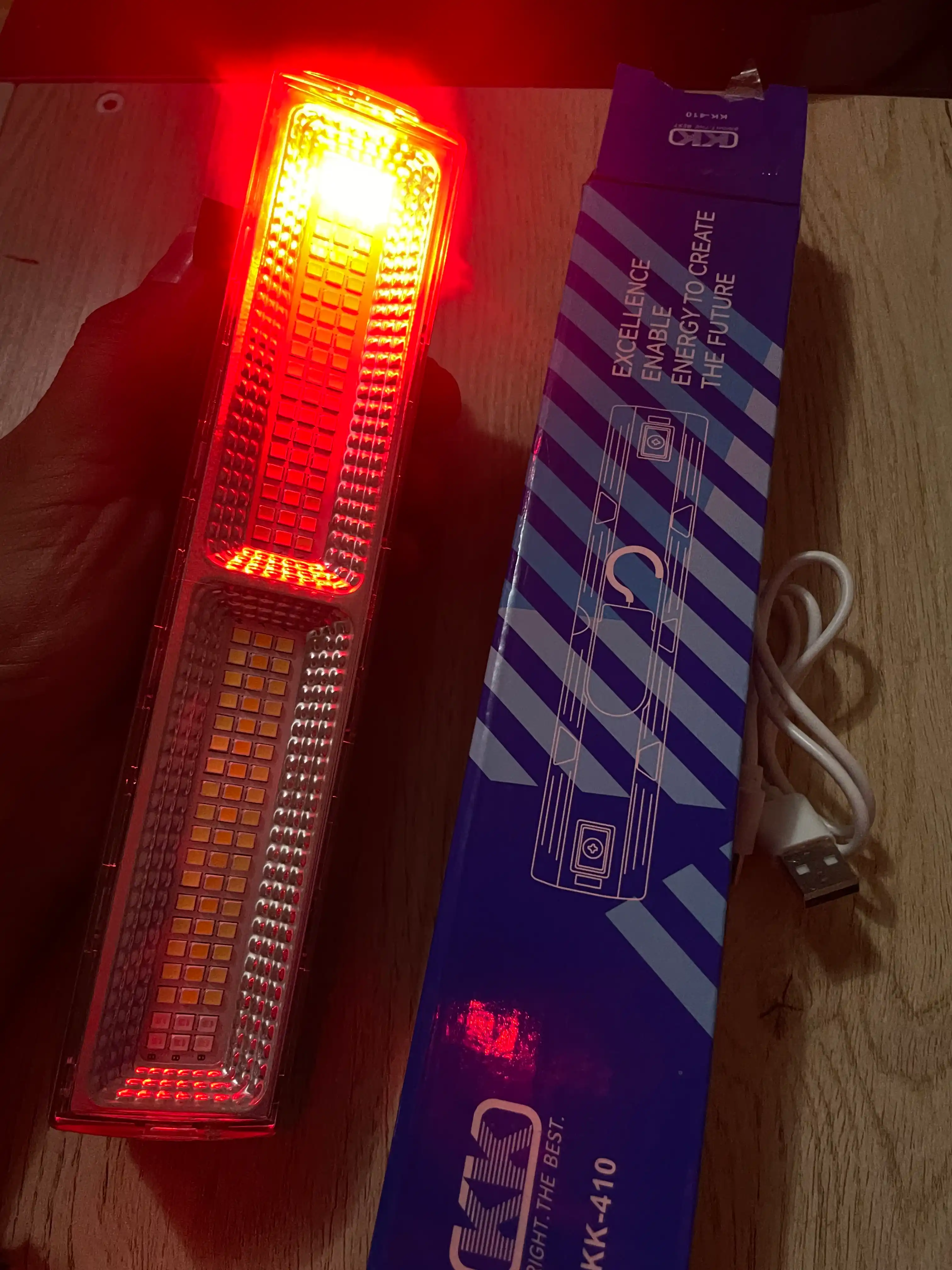 LED chiroq KK-410, 411, 412 USB va Type-C dan ishlaydi, Li-ion batareya