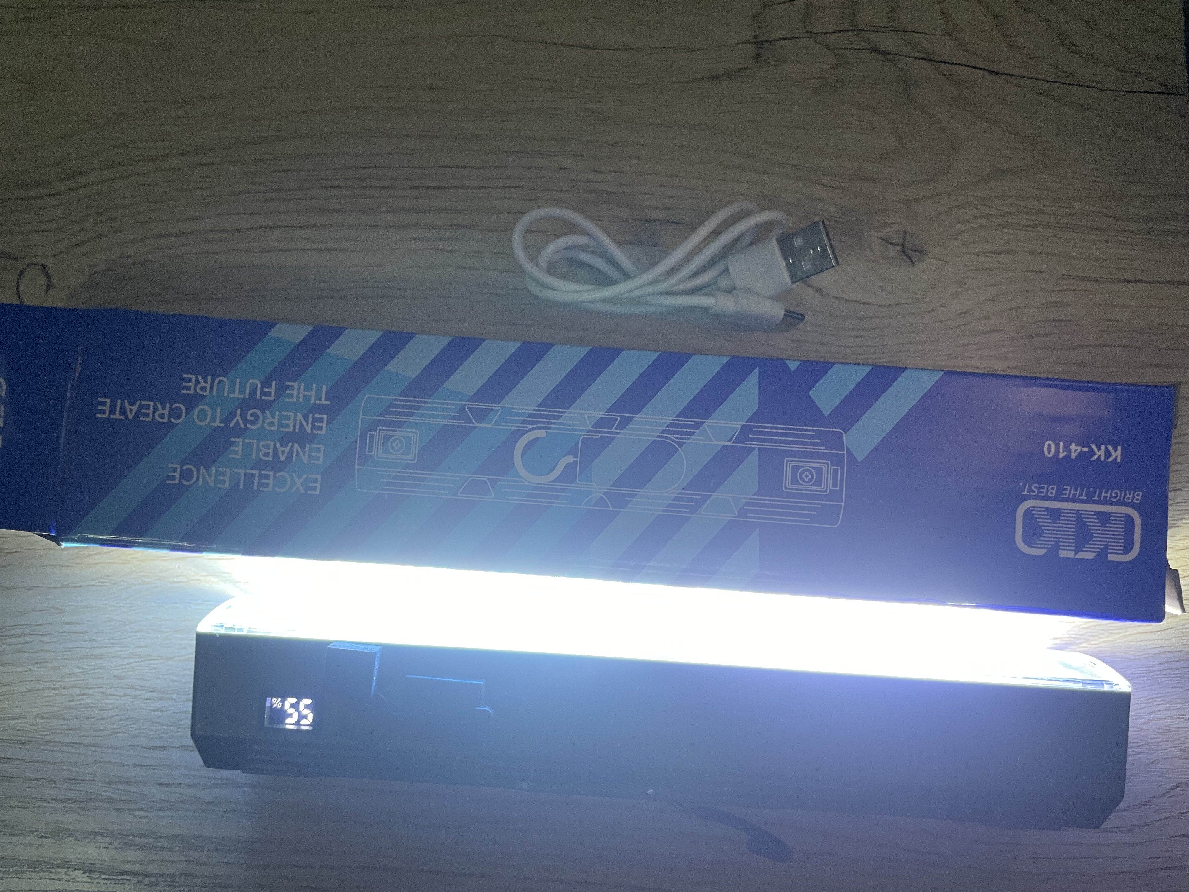 LED chiroq KK-410, 411, 412 USB va Type-C dan ishlaydi, Li-ion batareya