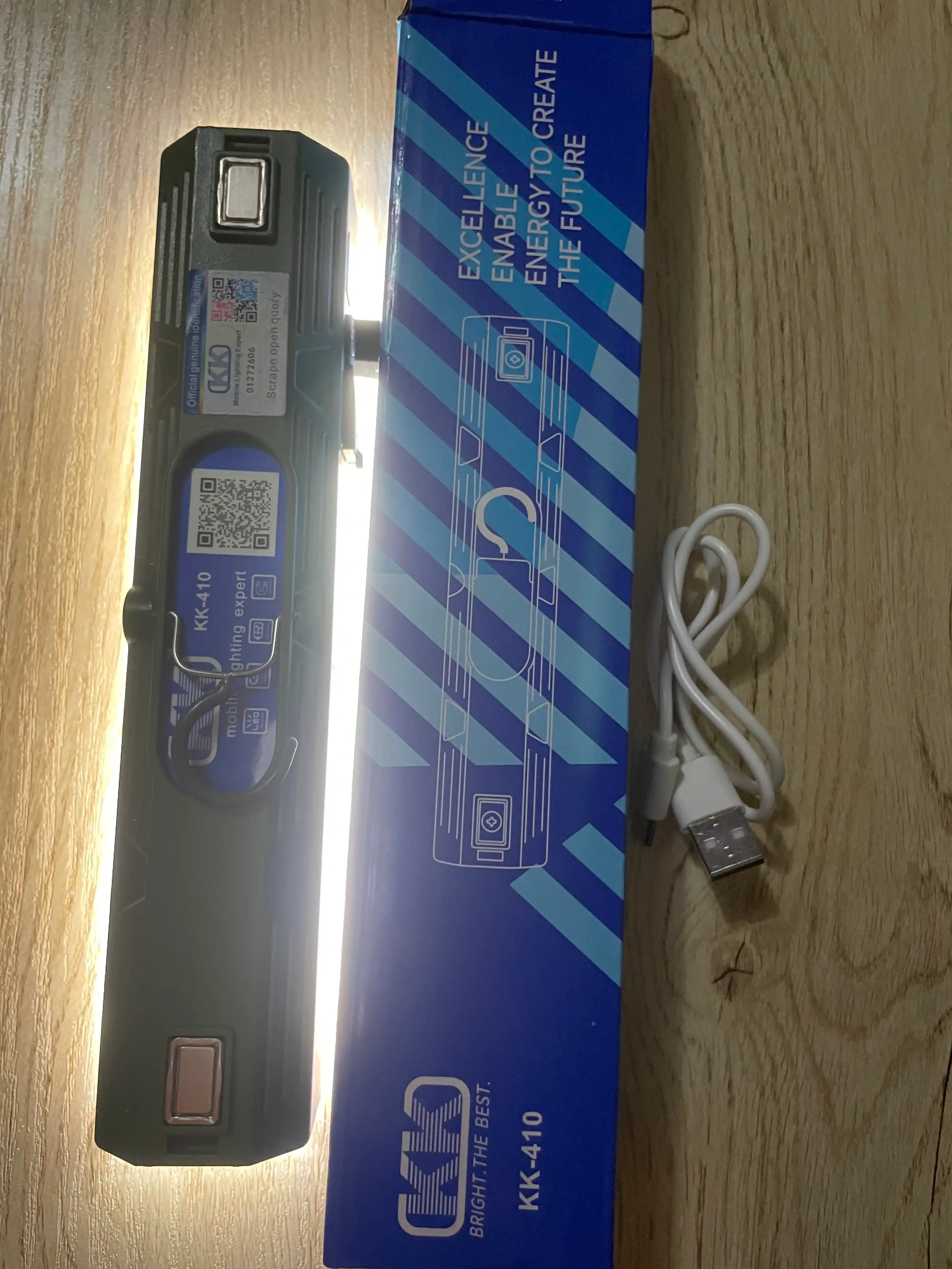 LED chiroq KK-410, 411, 412 USB va Type-C dan ishlaydi, Li-ion batareya