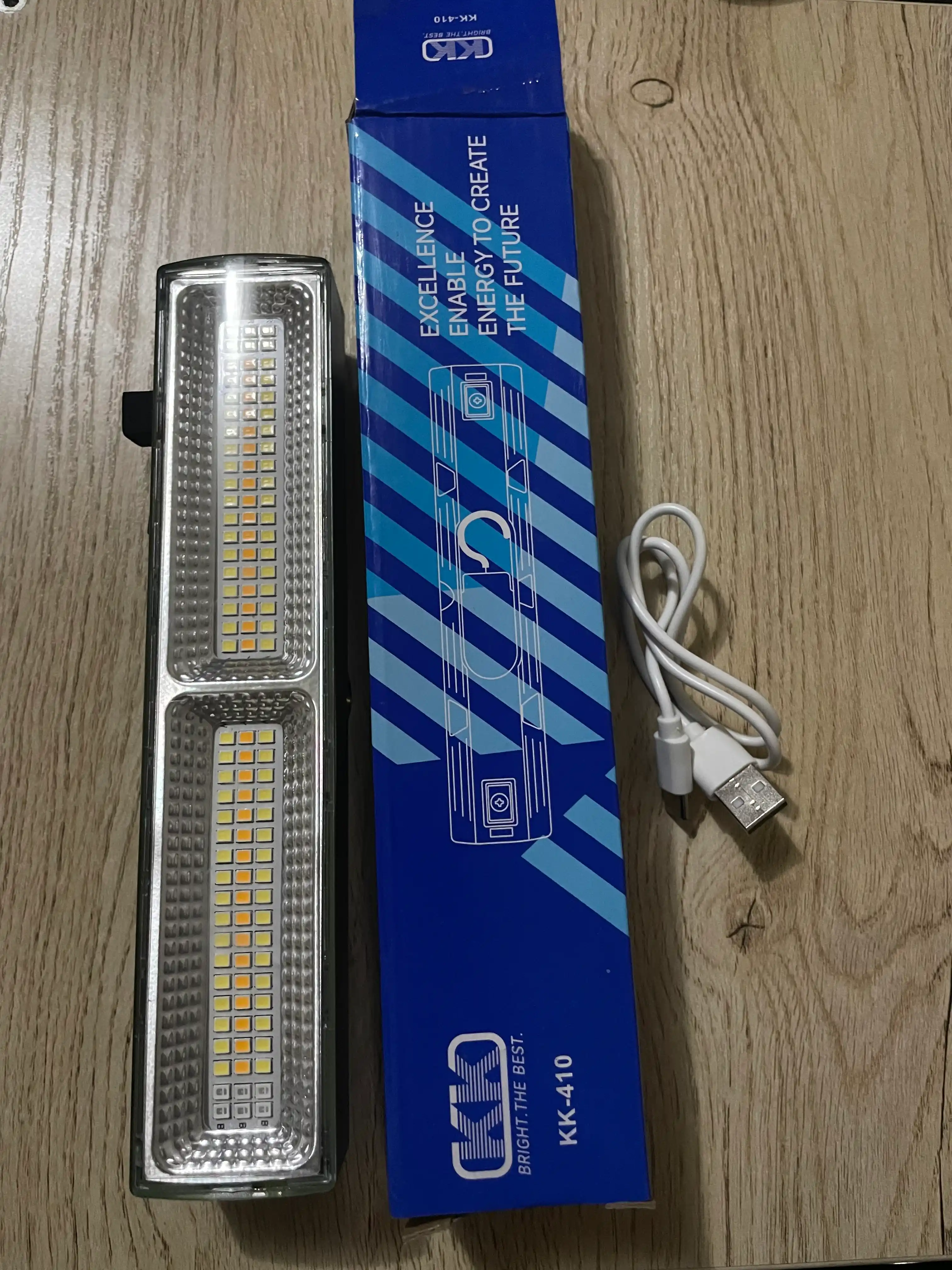 LED chiroq KK-410, 411, 412 USB va Type-C dan ishlaydi, Li-ion batareya