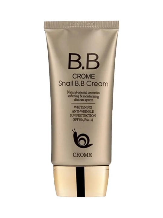 CROME SNAIL BB SPF50b tusli kremi, chig‘anoq mutsinli, oqartiruvchi
