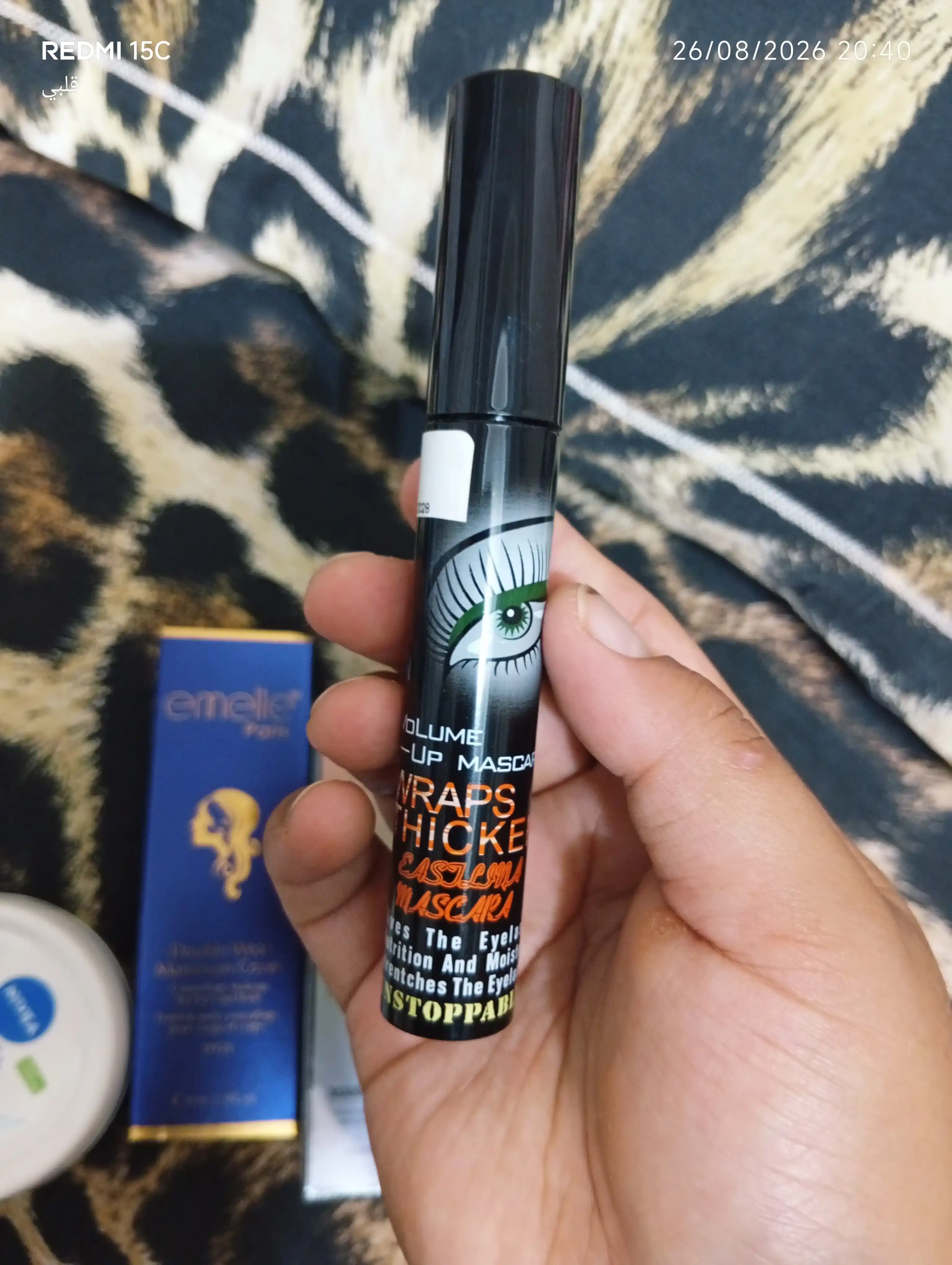 Тушь для ресниц, удлиняющая и влагостойкая, Mascara
