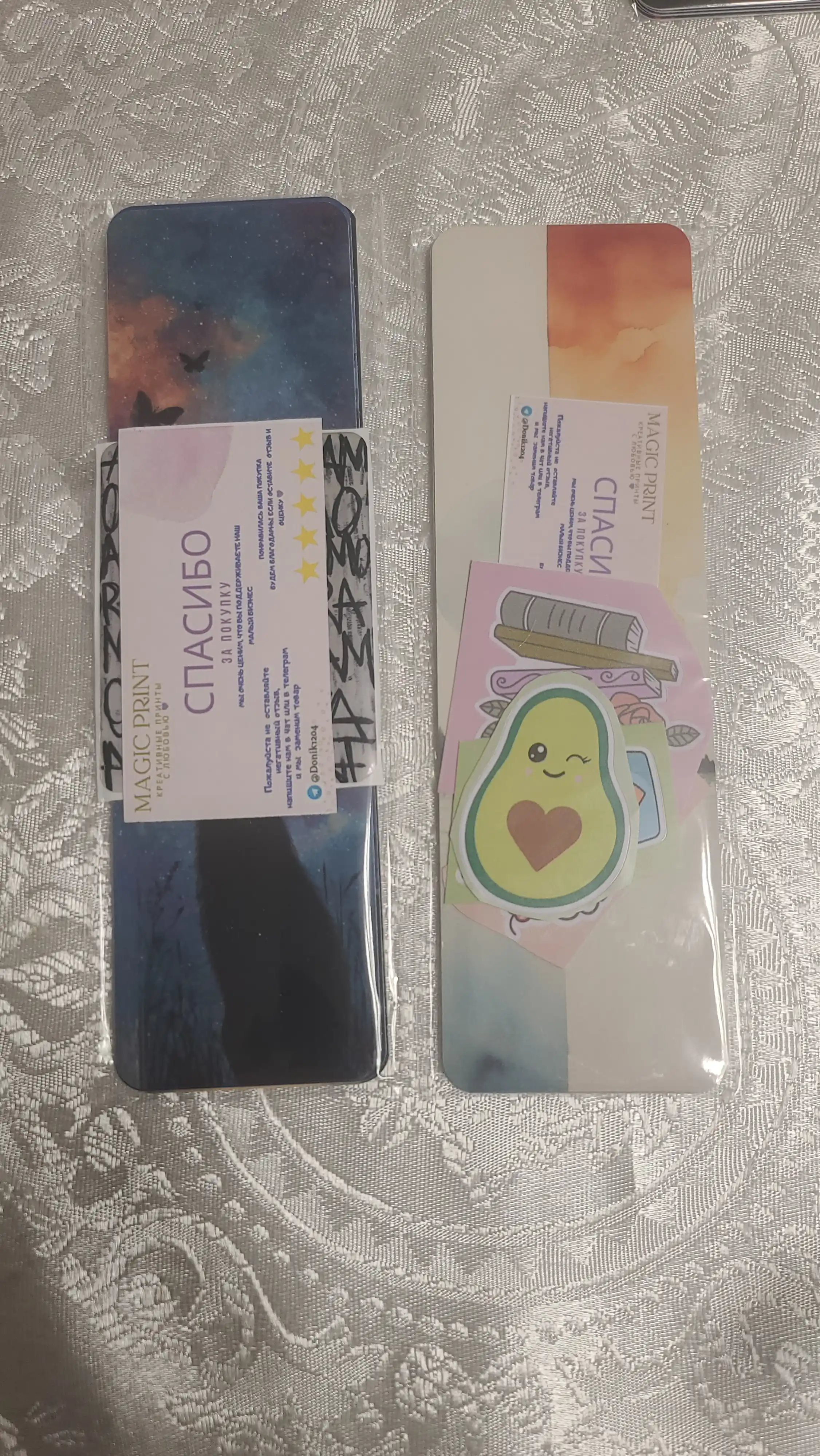 Bookmark kitoblar uchun zakladkalar, xatcho'plar 5 dona, 5.5×19sm, laminatsiyalangan