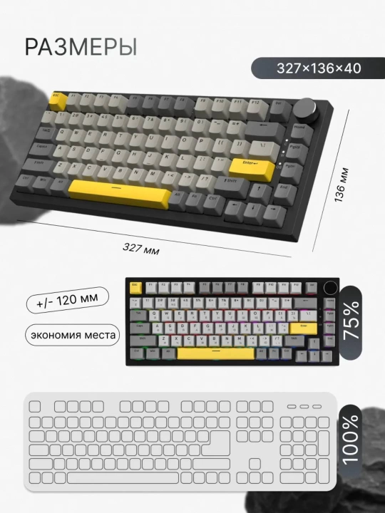 Geymerlar uchun RGB yoritilgan AJAZZ o‘yin klaviaturasi mexanik / membranali