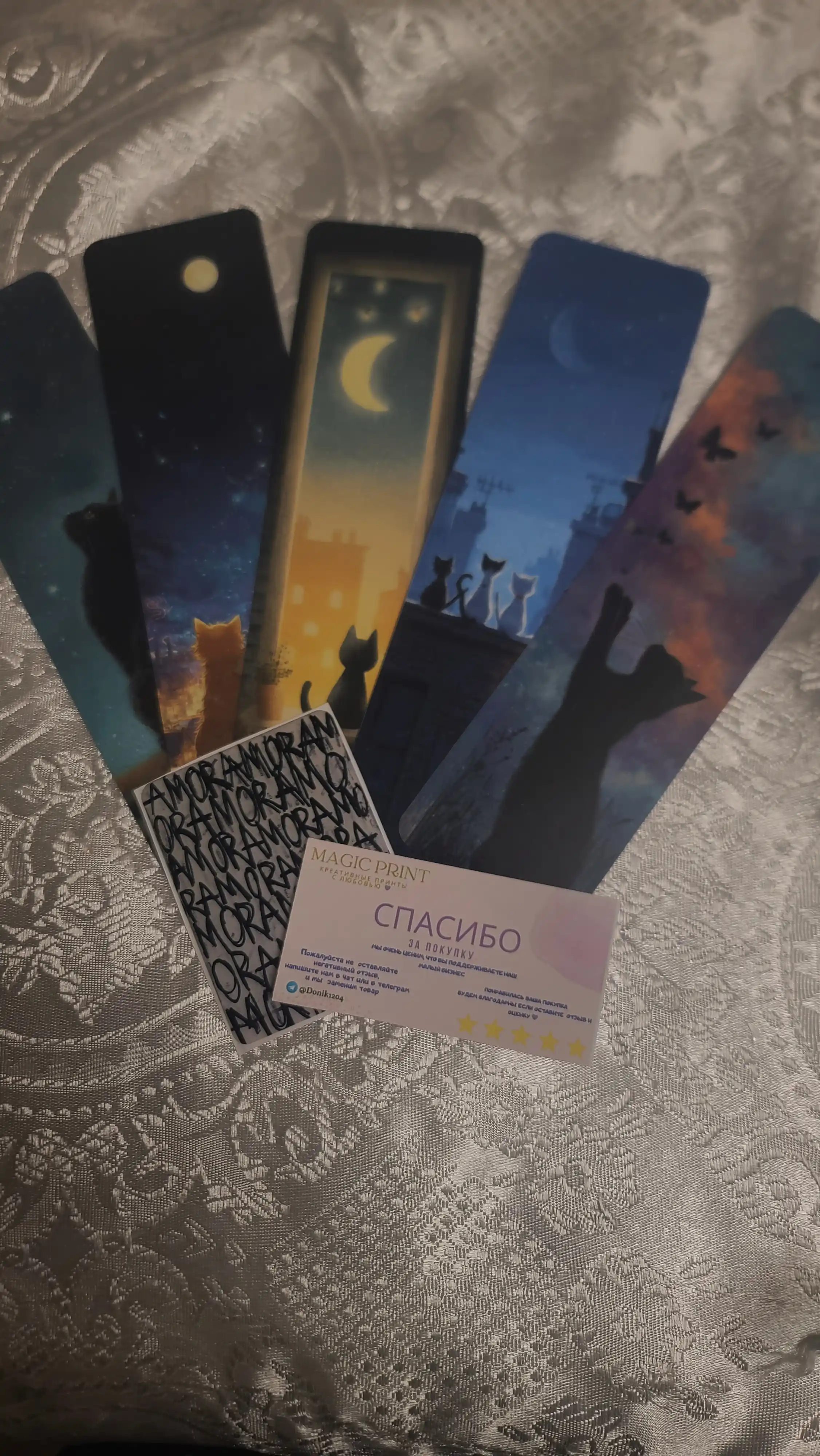 Bookmark kitoblar uchun zakladkalar, xatcho'plar 5 dona, 5.5×19sm, laminatsiyalangan