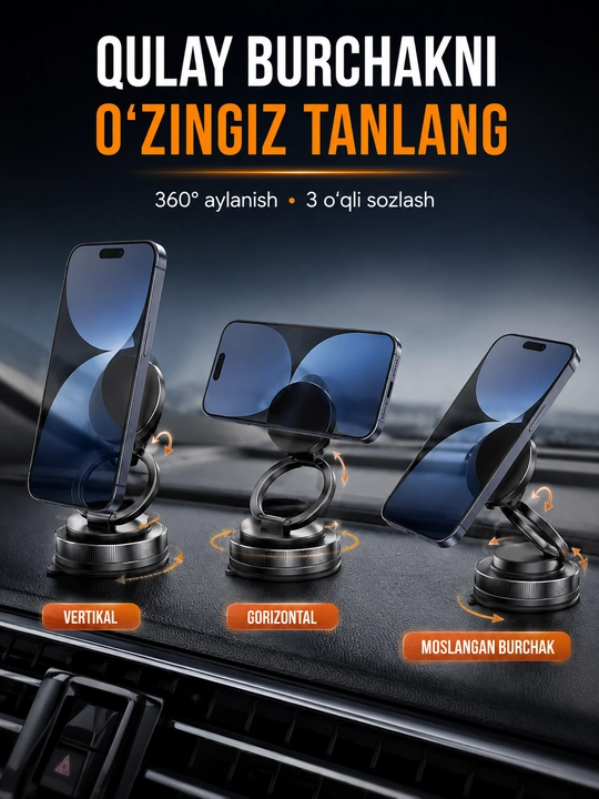 Avtomobilda telefon tutqichi, telefon mahkamlagichi