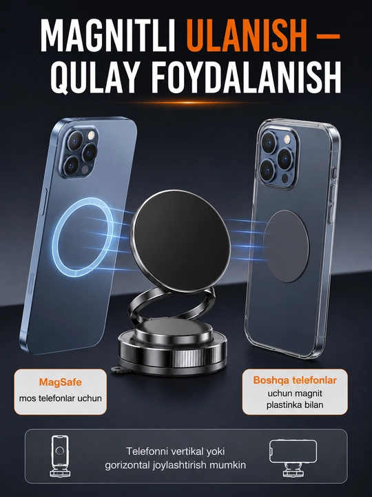 Avtomobilda telefon tutqichi, telefon mahkamlagichi