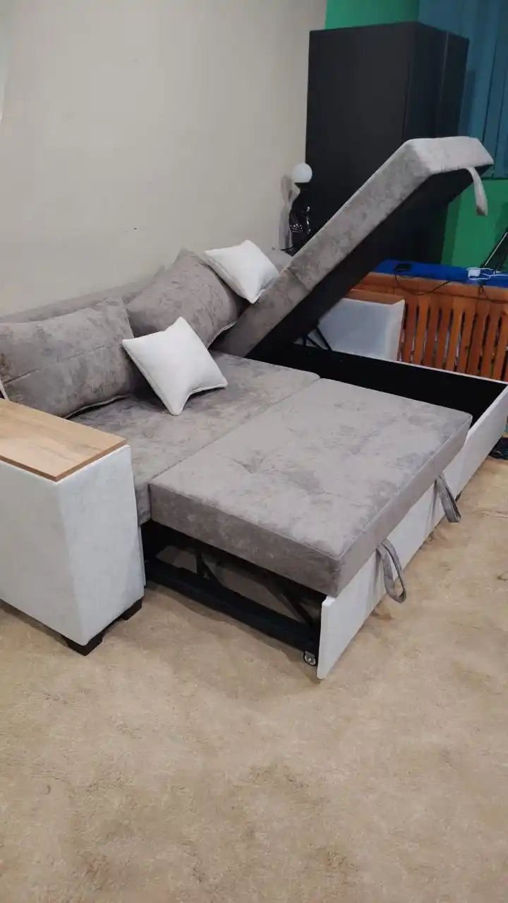 Yashikli yig‘ma burchakli divan, yumshoq divan, divan karavot Woodzone