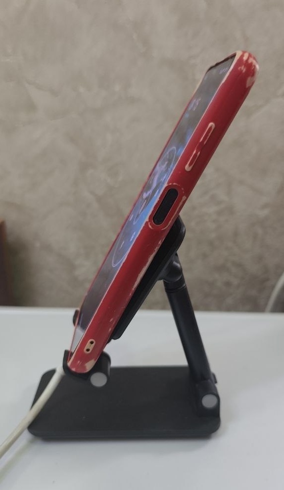Telefon va planshet uchun sozlanadigan, buklanadigan taglik-ushlagich