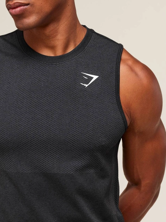 Erkaklar uchun mayka Gymshark, kompression, sport, elastik, tez quriydigan, fitnes uchun