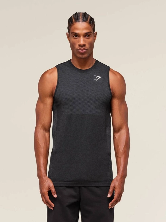 Erkaklar uchun mayka Gymshark, kompression, sport, elastik, tez quriydigan, fitnes uchun