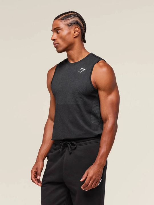 Erkaklar uchun mayka Gymshark, kompression, sport, elastik, tez quriydigan, fitnes uchun