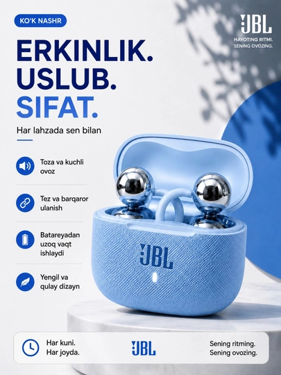 Беспроводные наушники Клипсы JBL EARBUDS H5 HiFi Premium Sound Bluetooth 5.4 IPX4 - 