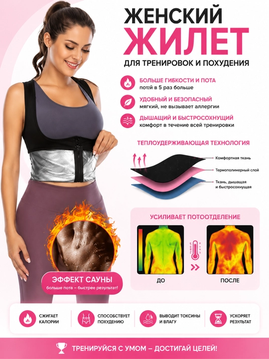 Женская майка для фитнеса с эффектом сауны, для похудения, коррекции талии, живота