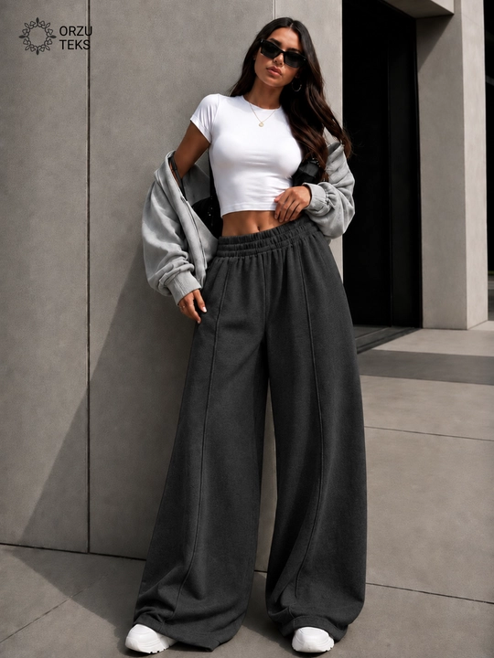 Ayollar keng jogger shimi, paxtasidan tikilgan sport shimi, ORZU-TEXS