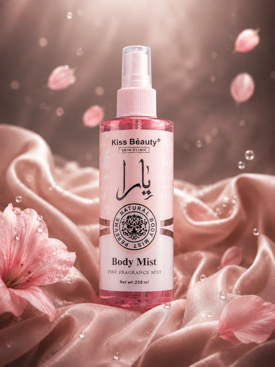 KissBeautyBodyMist 250ml-nozik ifor va tarovatga ega bo‘lgan tana uchun parfyumlangan mist