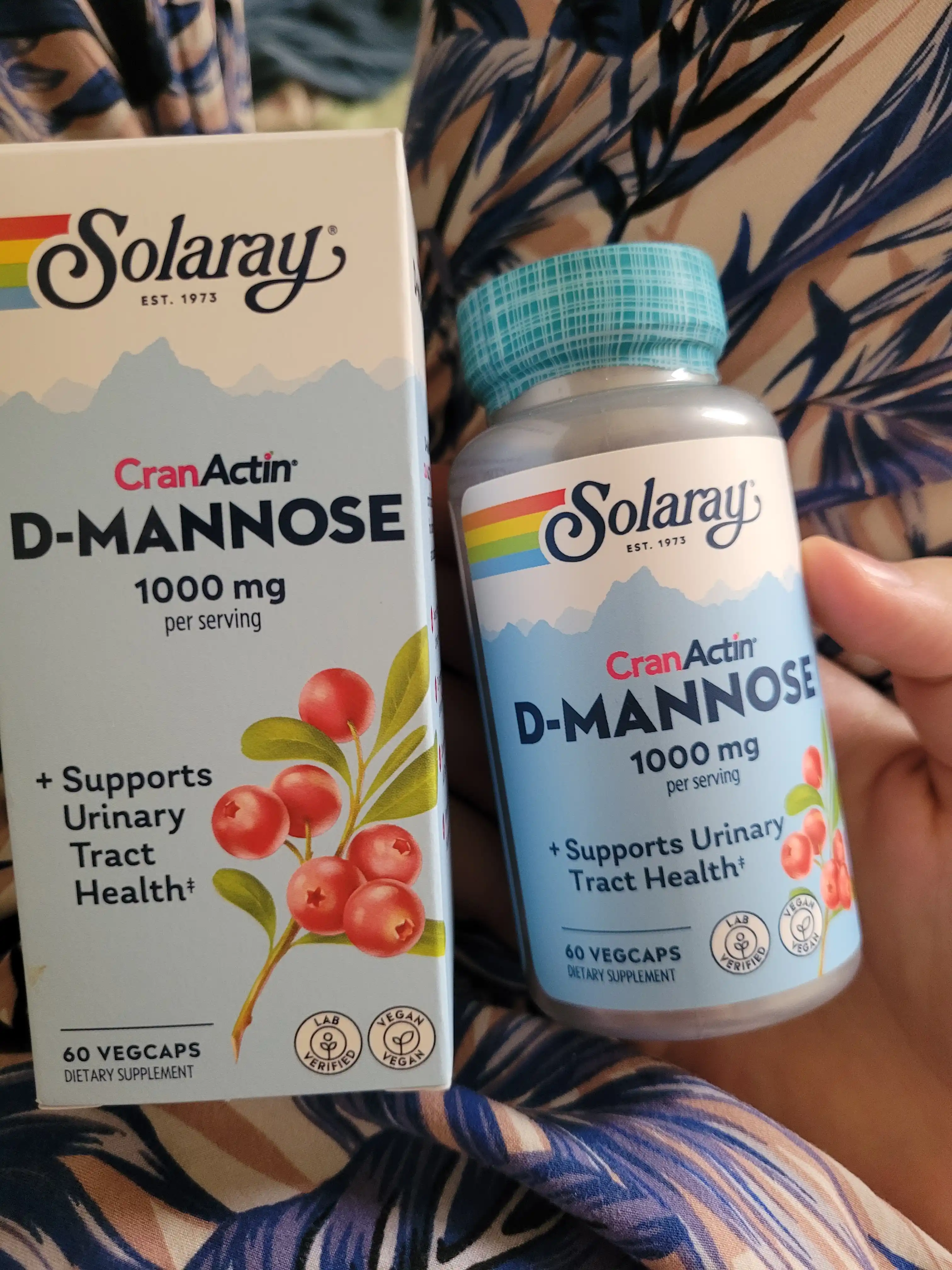 Solaray, D-Mannose, Д-манноза и экстракт клюквы против цистита, 120 капсул, США