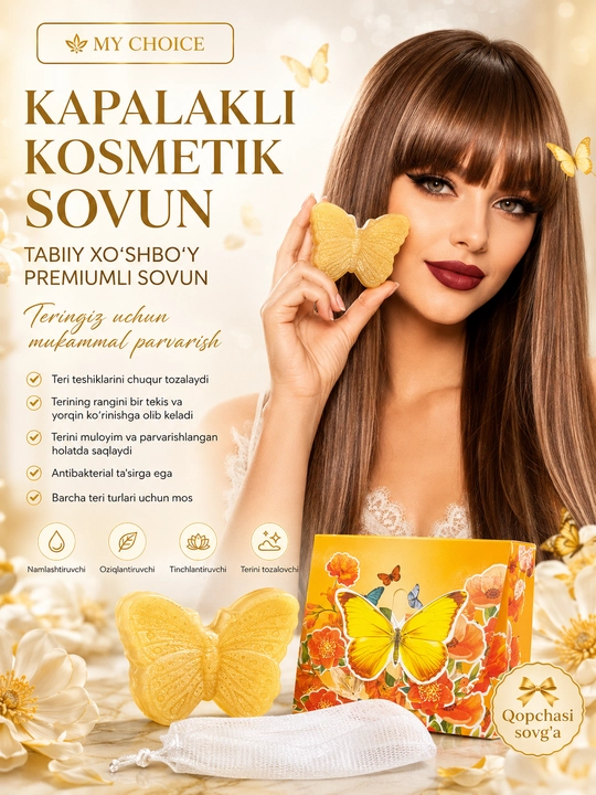 Parfyumli qattiq sovun assorti HZI JUICE/FANSHIYI, 4 xil gul aromati