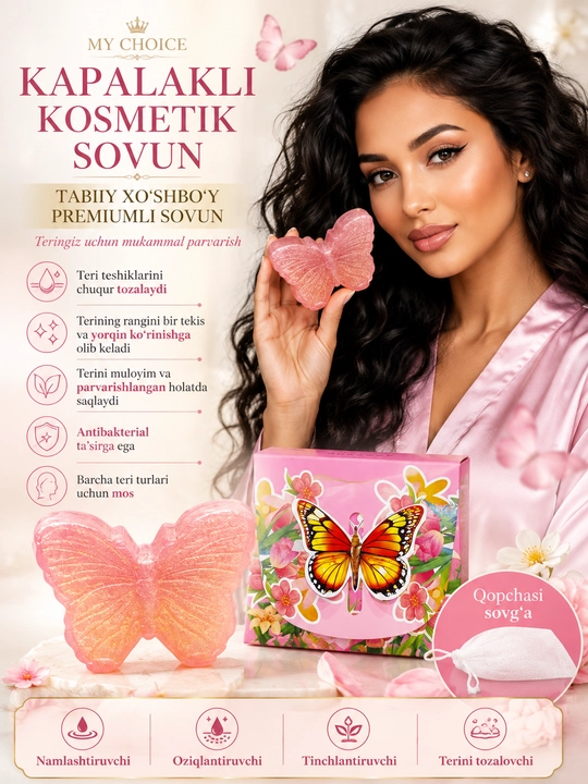 Parfyumli qattiq sovun assorti HZI JUICE/FANSHIYI, 4 xil gul aromati