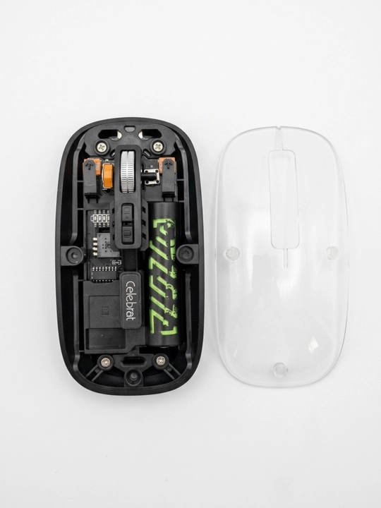 Simsiz sichqoncha Bluetooth 2.4G Silent Click, Type-C, 500 mAh, kompyuter uchun