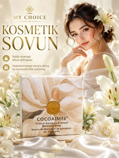 Parfyumli qattiq sovun assorti HZI JUICE/FANSHIYI, 4 xil gul aromati
