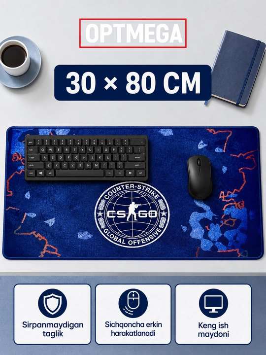 Kompyuter kovrik va sichqoncha uchun gilamcha CS GO gilamcha