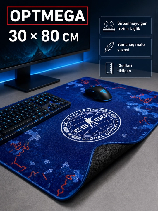 Kompyuter kovrik va sichqoncha uchun gilamcha CS GO gilamcha
