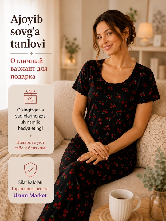 To'rli pijama ayollar uchun, ayollar pijamasi, qizlar uchun pijamalar