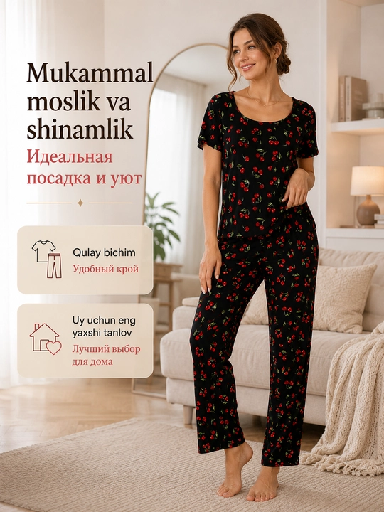 To'rli pijama ayollar uchun, ayollar pijamasi, qizlar uchun pijamalar