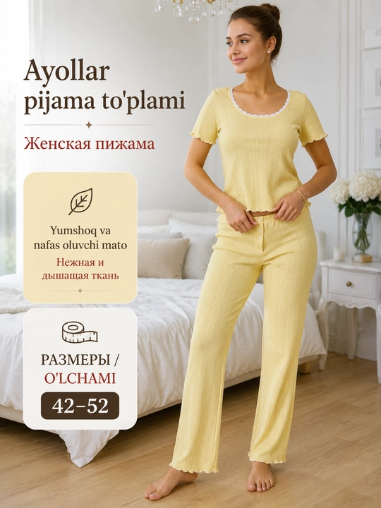 To'rli pijama ayollar uchun, ayollar pijamasi, qizlar uchun pijamalar - 