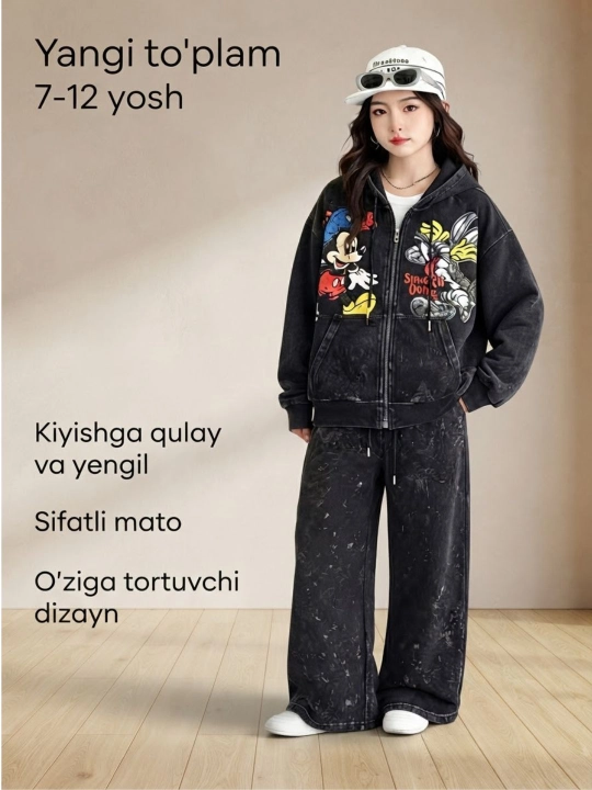 Qizlar uchun sport kostyumi