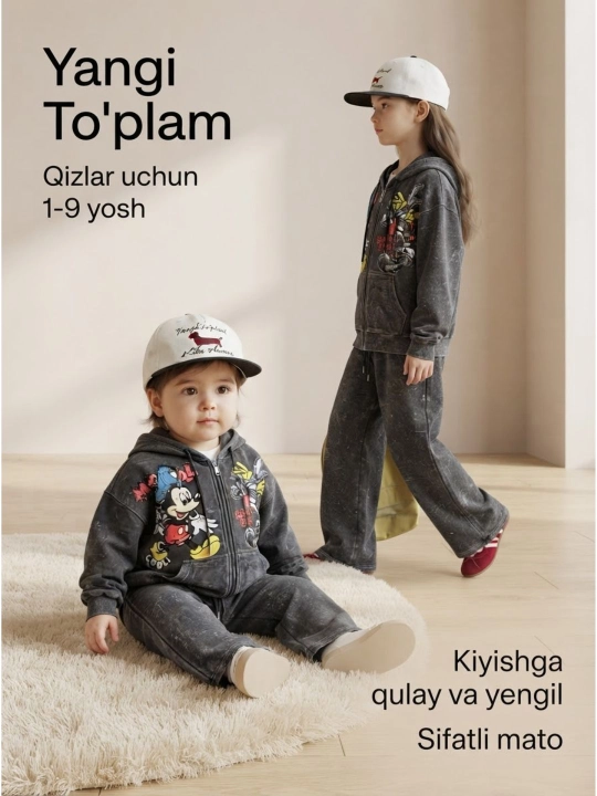 Qizlar uchun sport kostyumi