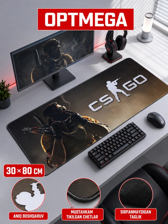 Kompyuter kovrik va sichqoncha uchun gilamcha CS GO gilamcha