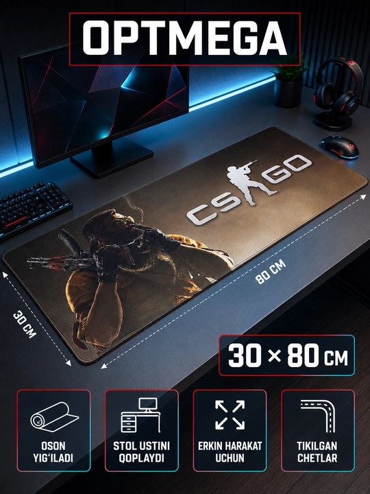 Kompyuter kovrik va sichqoncha uchun gilamcha CS GO gilamcha