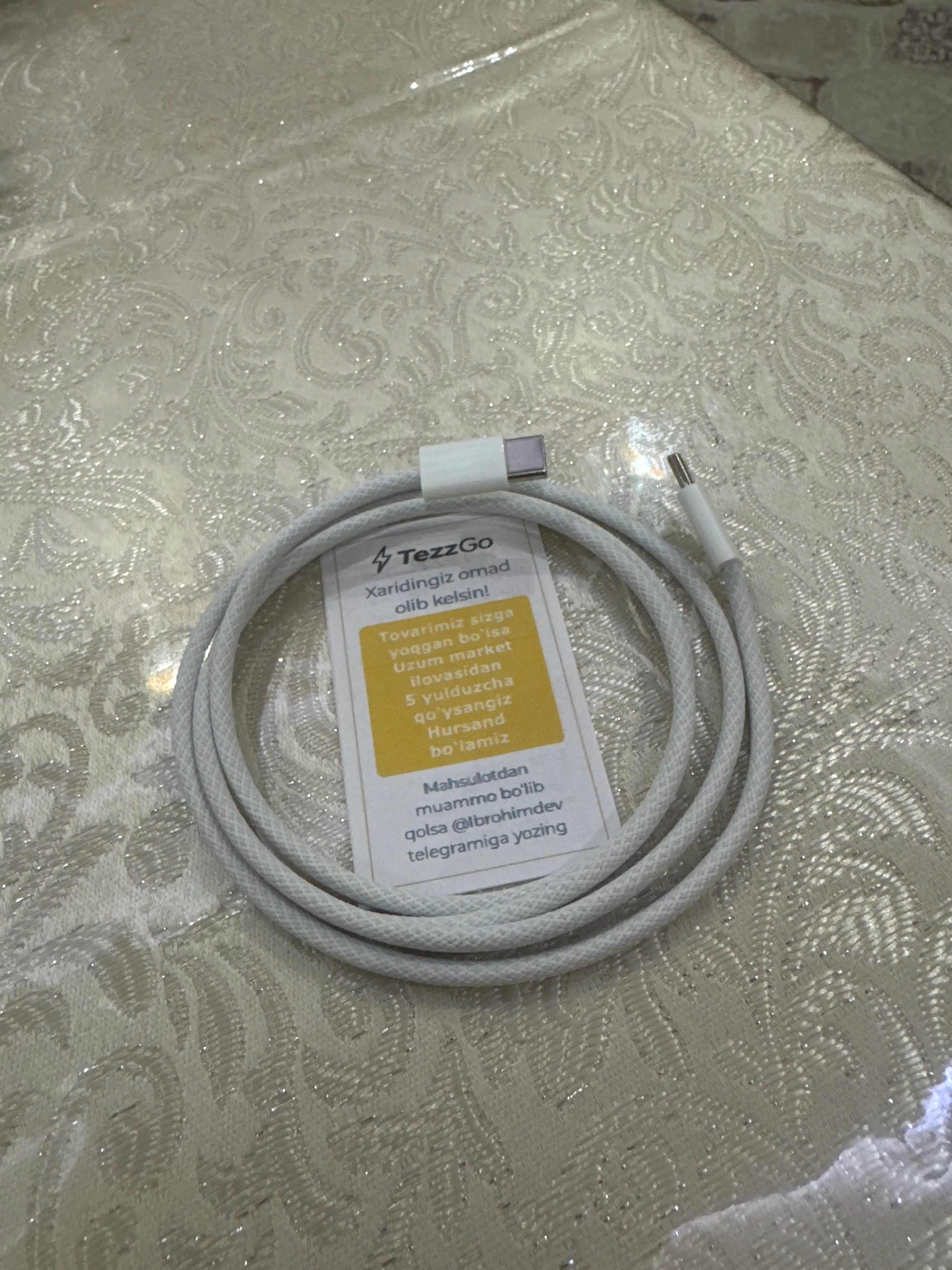 IPhone uchun Type-C to Type-C kabel 60W iPhone zaryadchik 15,16 pro/pro