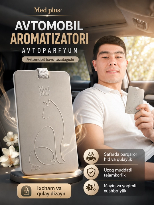 Avtomobil uchun havo xushbo‘ylantirgich, osma aromatizator, uzoq muddatli hid, 60 kungacha