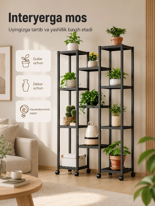 Ko‘p qavatli gullar uchun metall taglik