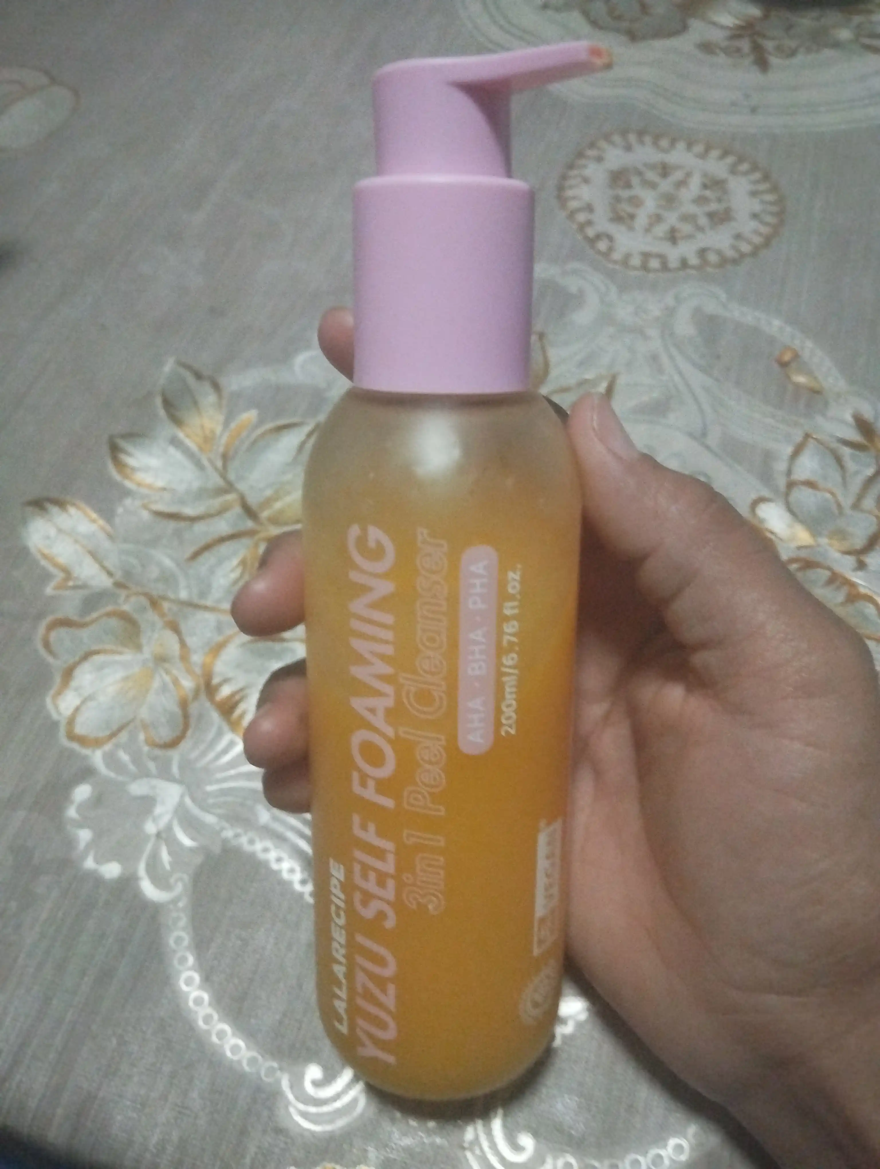 LALARICIPE пенка Yuzu Self Foaming 3 в 1 с AHA и BHA, очищающая пенка для лица, 200 мл