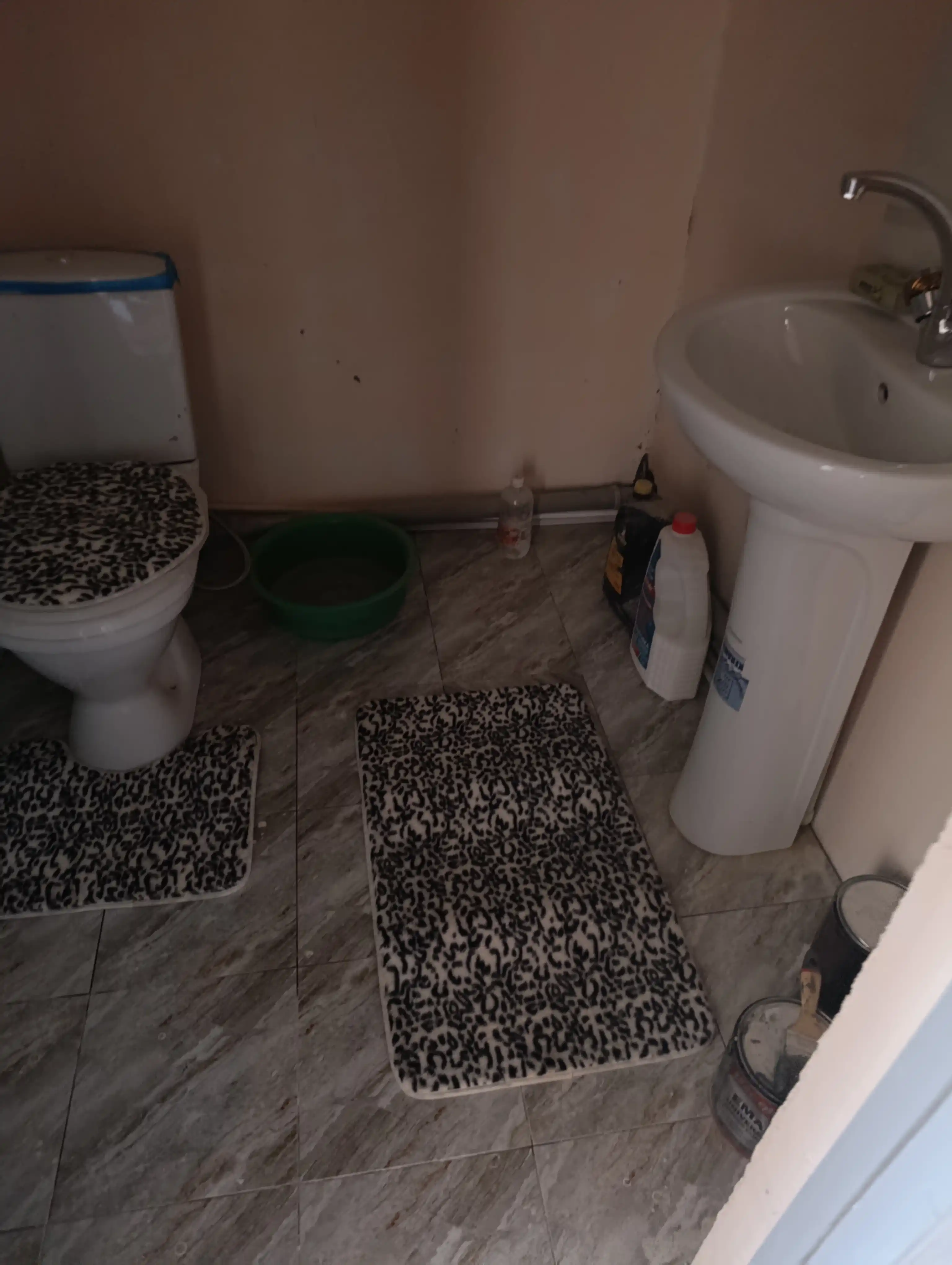 Набор ковриков для ванной и туалета, 3 в 1, с вырезом для унитаза и чехлом на крышку