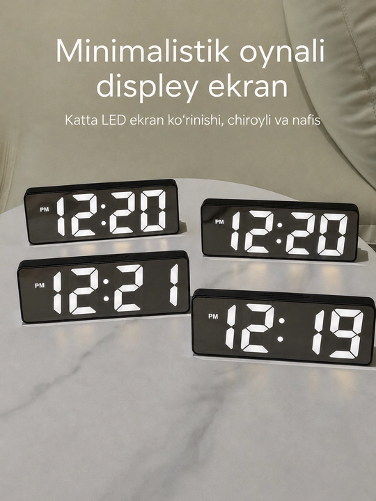 Ko'p funksiyali LED soat, elektron budilnik