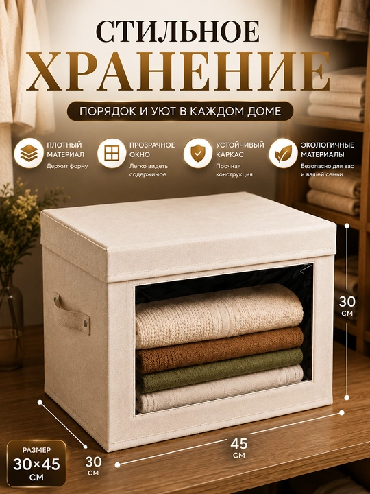 Органайзер для хранения вещей, 30×45×30 см