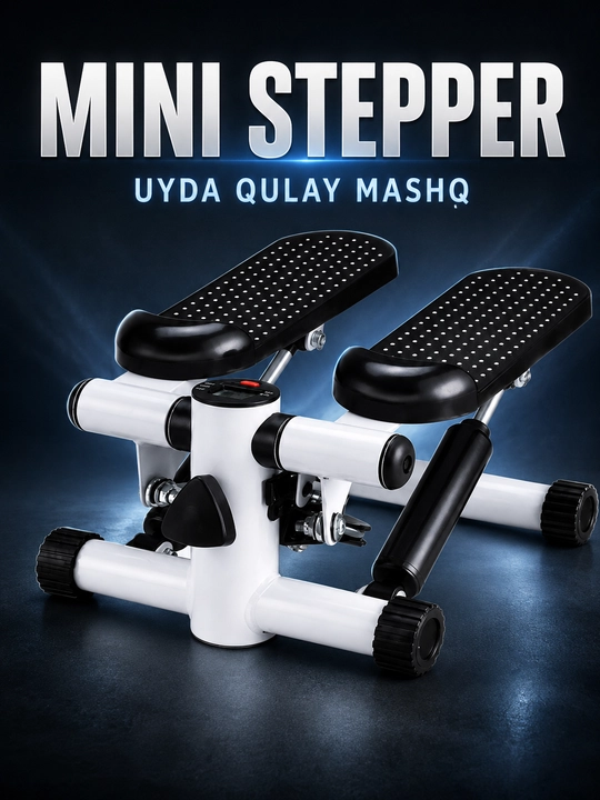 Stepper trenajor oyoq uchun, mini kardio fitness trenajori, displeyli - 
