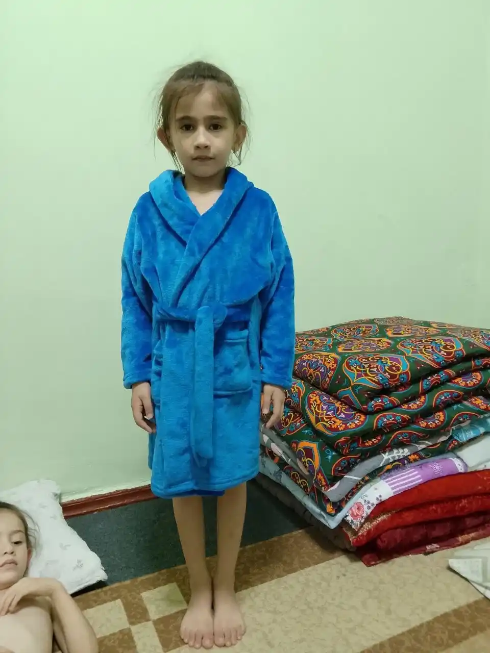 Детсткий банный халат, 5-10 лет, мягкая микрофибра, с капюшоном, быстросохнуший, 5 цветов