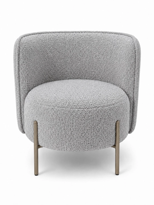 Кресло AIKO Comfy, мягкое, для дома и офиса, букле, стальной каркас, нагрузка 150 кг